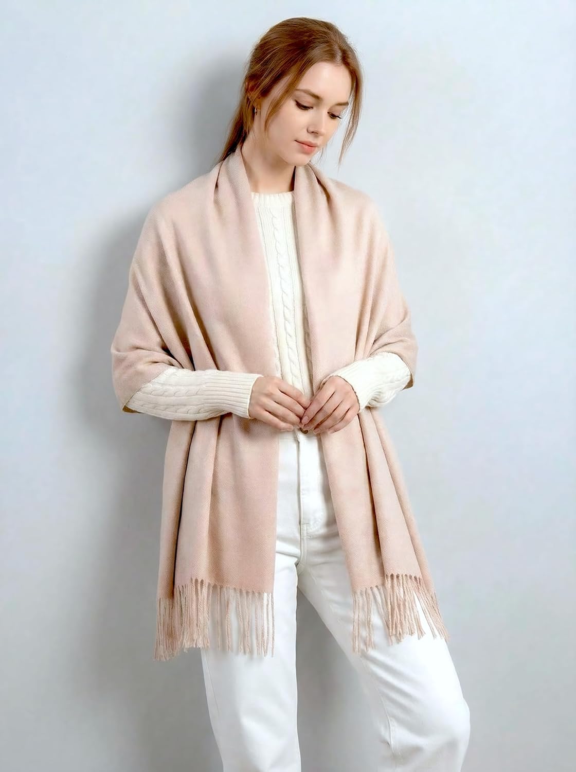 Achillea Warm Cashmere-Feel Winter Scarf for Women– Pashmina Shawl Wrap for Daily Wear, Travel & Cold Weather - Image 4