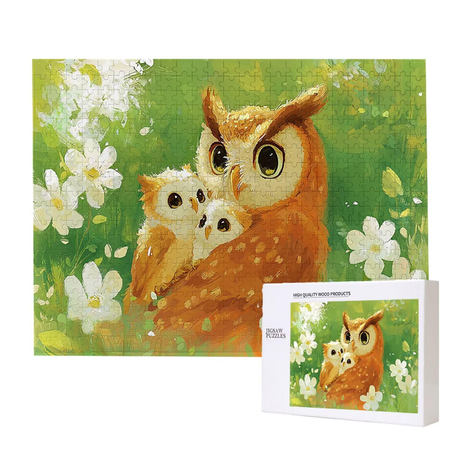 1500 Pezzi di Puzzle, Gufo1500 Pezzi di Puzzle per Adulti, Regalo di Anniversario, Regalo di Natale, Decorazione Della Casa, Prevenzione Della Degenerazione Cerebrale Negli Anziani v-567