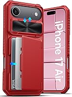 Vista 84 de ATATOO Funda tipo cartera para iPhone 16 con tarjetero (almacena 3-5 tarjetas) [bloqueo RFID] y funda deslizante para cámara, protección de grado