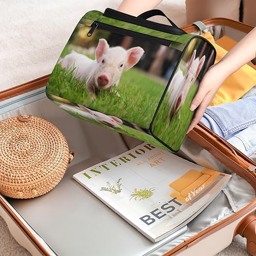 Miniatura 7 de XMNYGJ Lindo bolso de aseo colgante de flamenco para hombres y mujeres, organizador de maquillaje cosmético de viaje, resistente al agua, estuche de