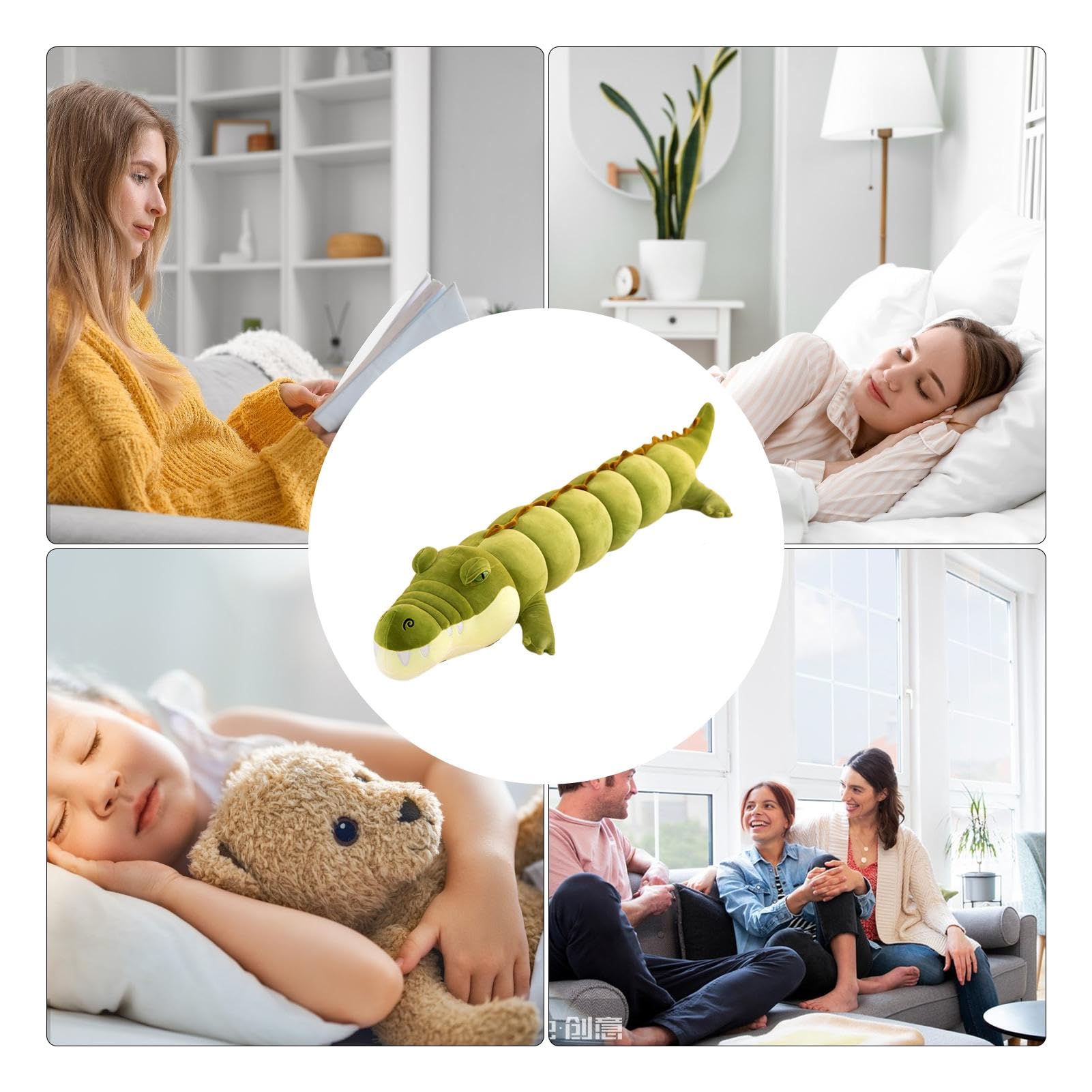 Alligator-Kissen, Alligator-Plüschspielzeug | weiche Alligator-Puppen, Plüschtier Krokodil aus Plüsch, Kissen, niedliche Alligator-Tiere, Plüschpuppen