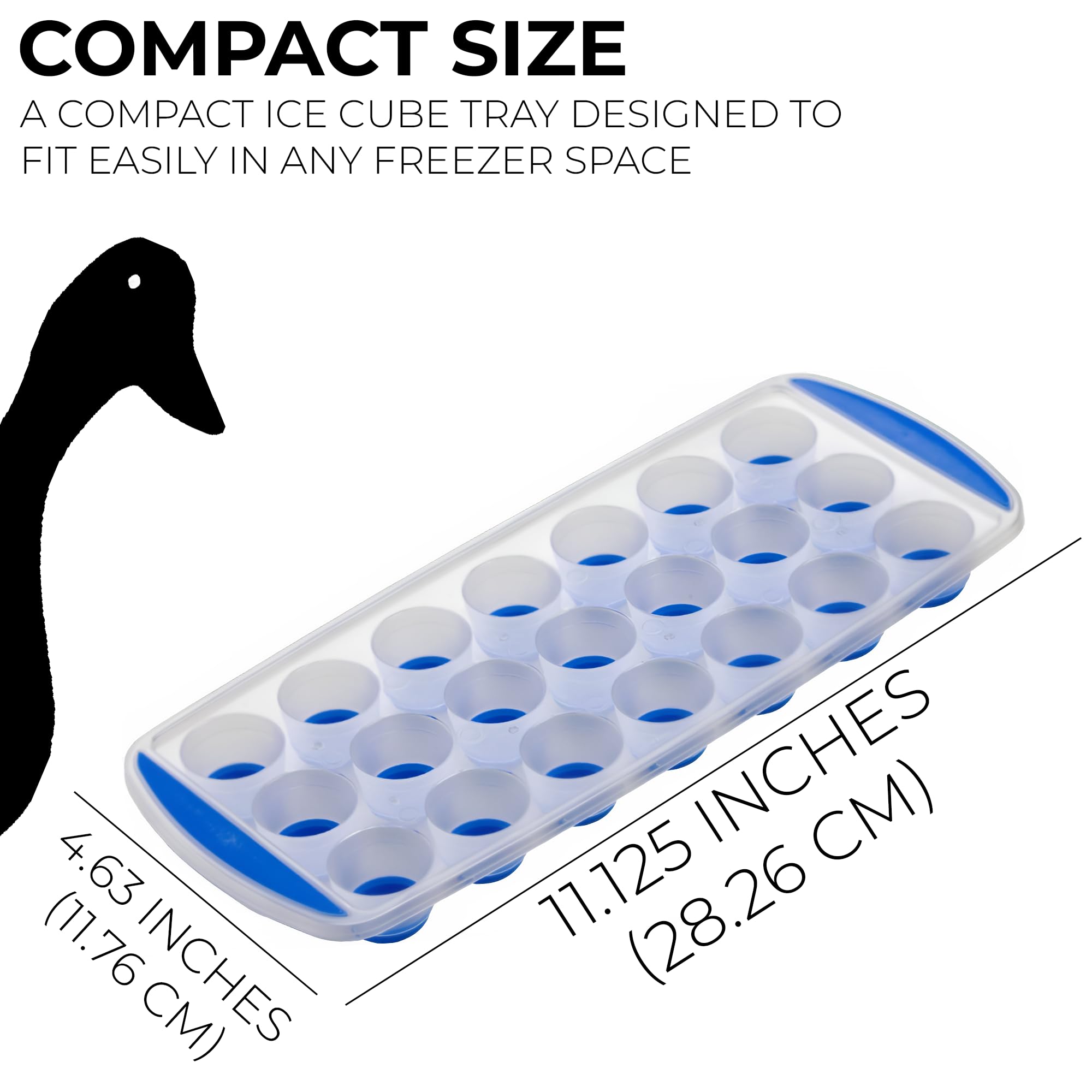 11'' Easy Push Pop Out Round Mini Ice Cube Trays With Flexible Silicone Bottom! (Set-of-4; Spring Colors)