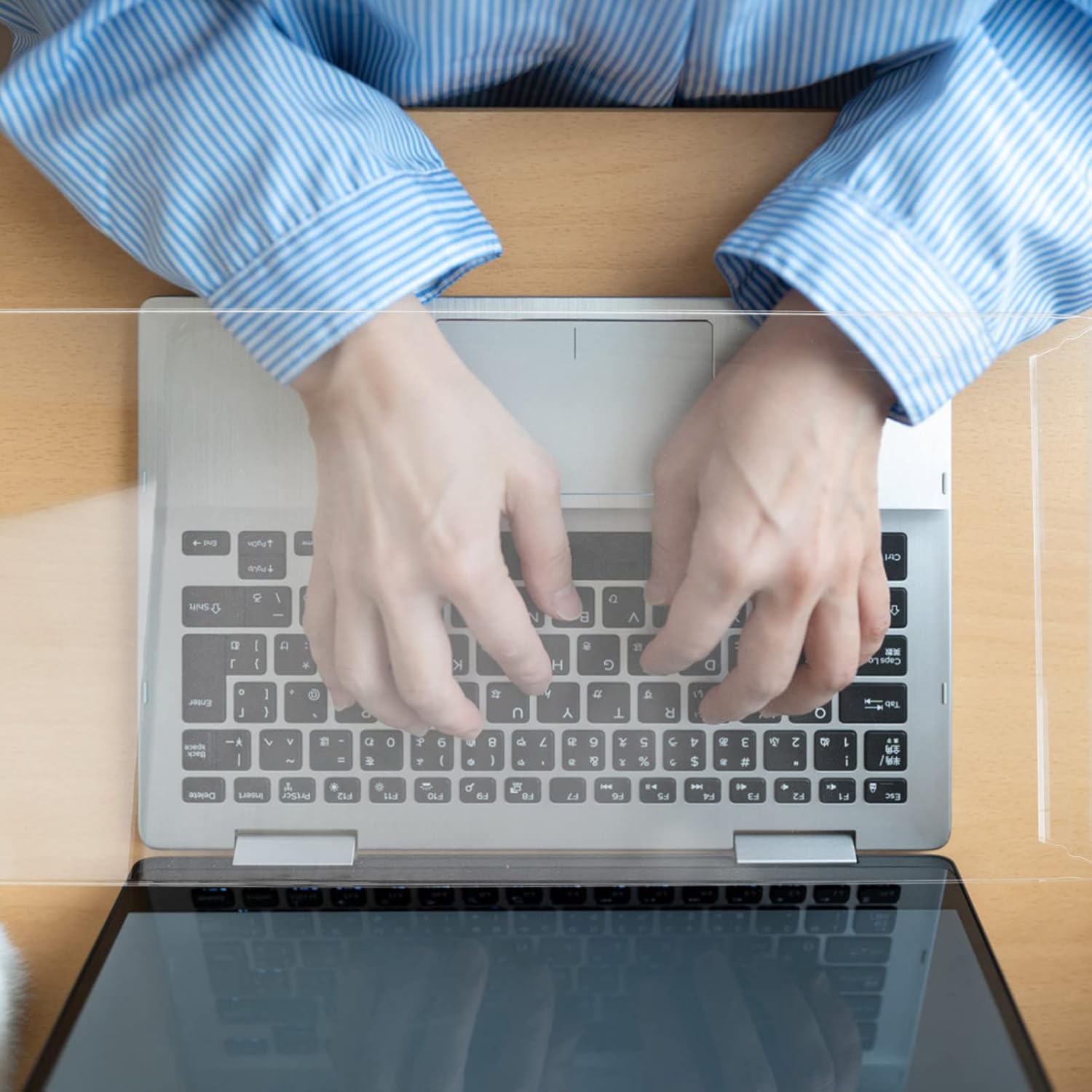 STOBOK Clear Acrylic Keyboard Protector Stand -cat Design Multi-functional Desktop Organizer and Washable Fits Standard Keyboards Dimensions