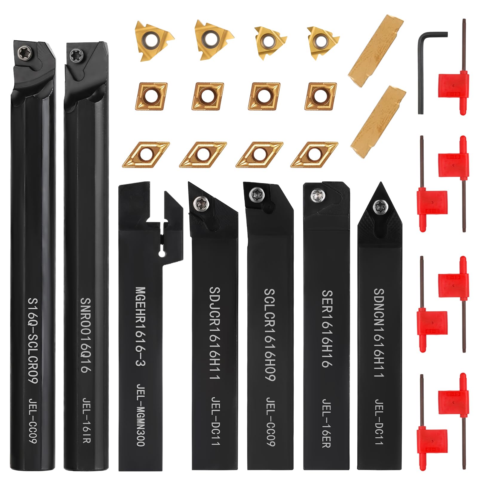 1/2" 12mm Indexable Lathe Turning Tool 14Pcs Kit for Turning — Amazon image 14