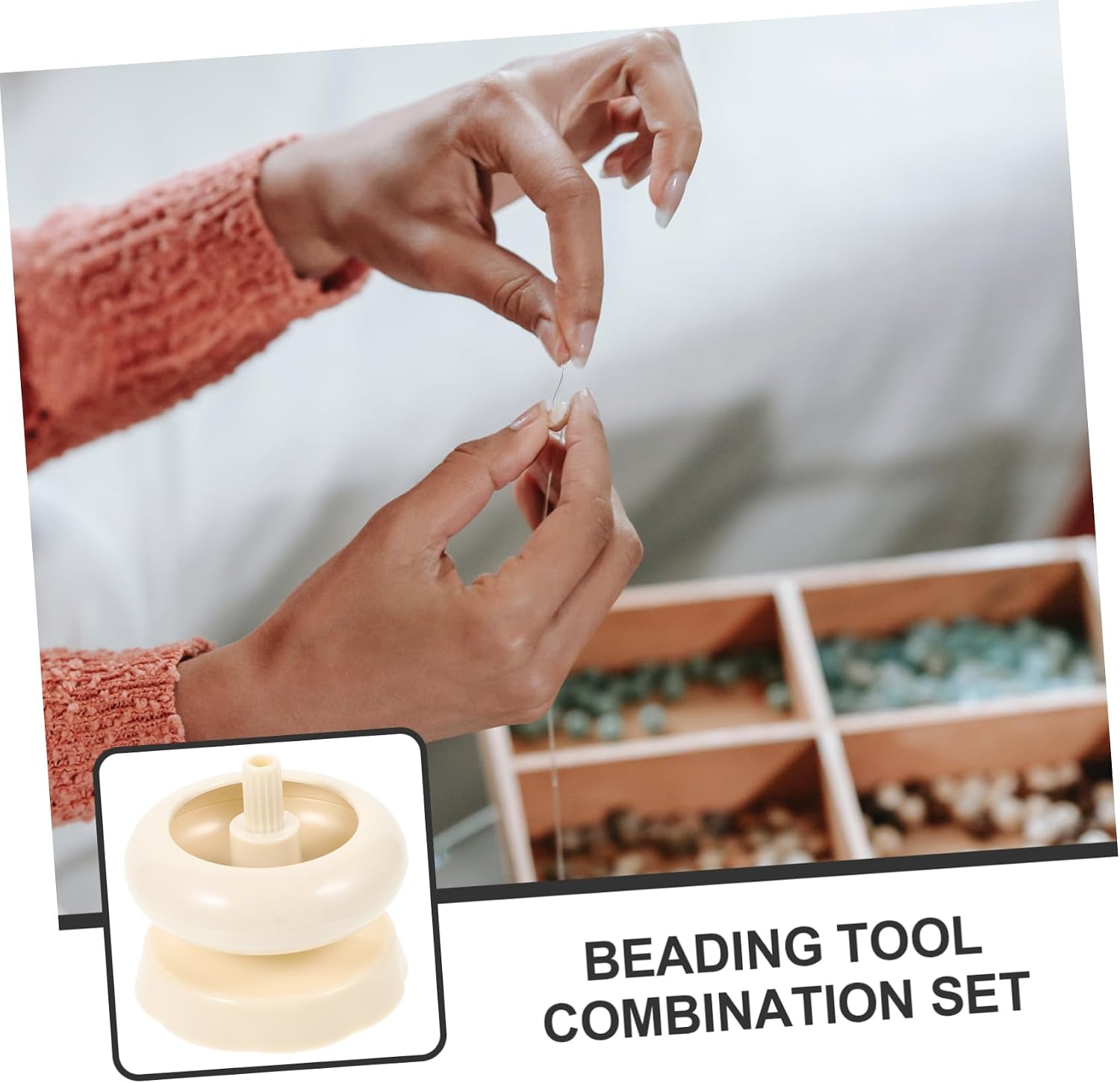 Beatifufu Manual Beading Spinner Bowl Bead Stringer for DIY Jewelry Necklace Making