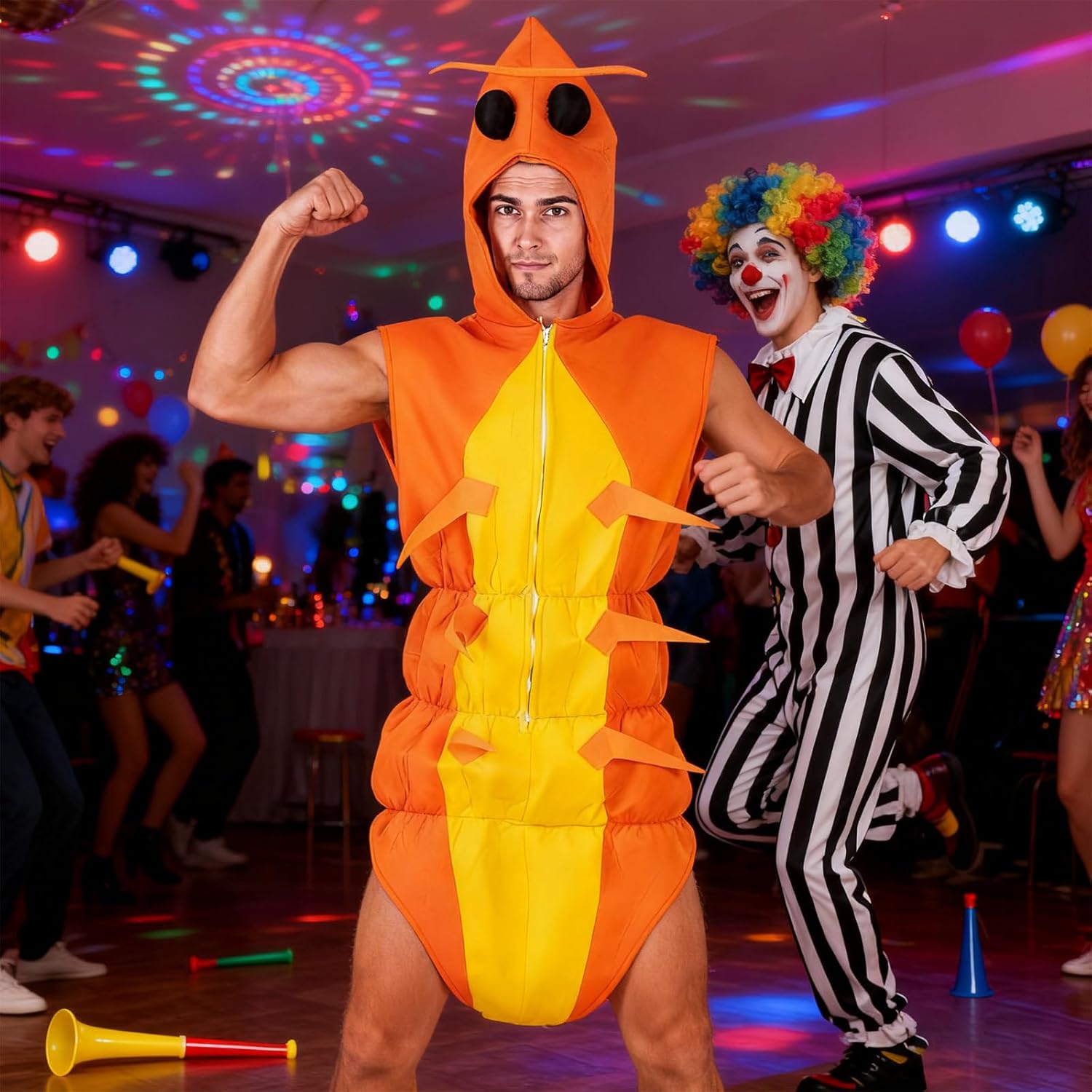 Shrimp Costume Adult Crawfish Sea Creature Onesie Ocean Animal Fish Costume Halloween Outfit for Men Women Funny Cosplay - Image 7