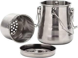 Liyong Balde de lavagem de pincel, ferramenta de arte de pincel à prova de ferrugem com lata de óleo de clipe único para arte para pintor  