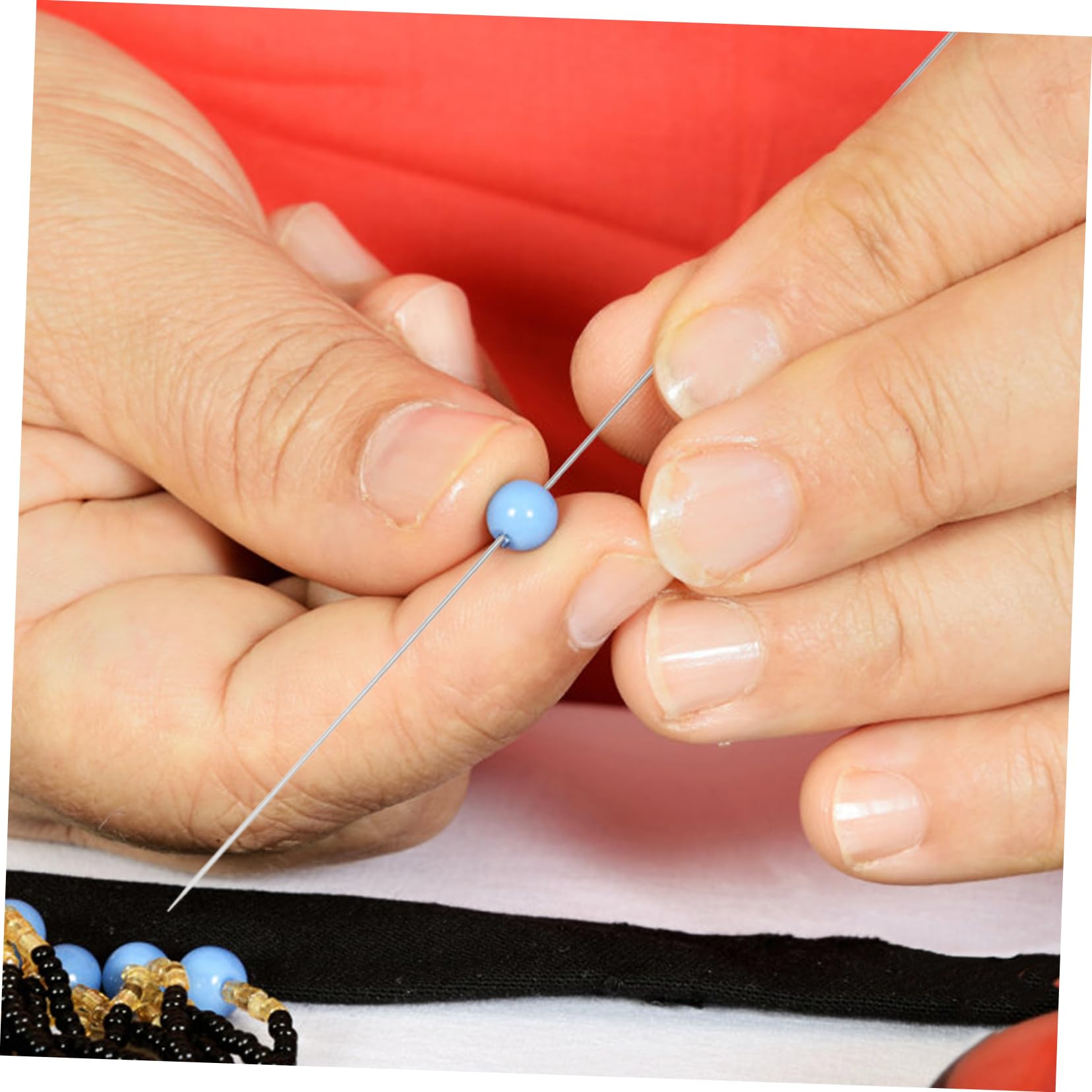 VILLCASE DIY Jewelry Making Kit 9pcs Beading Needles Threader Efficient Bead Threading for Beginners