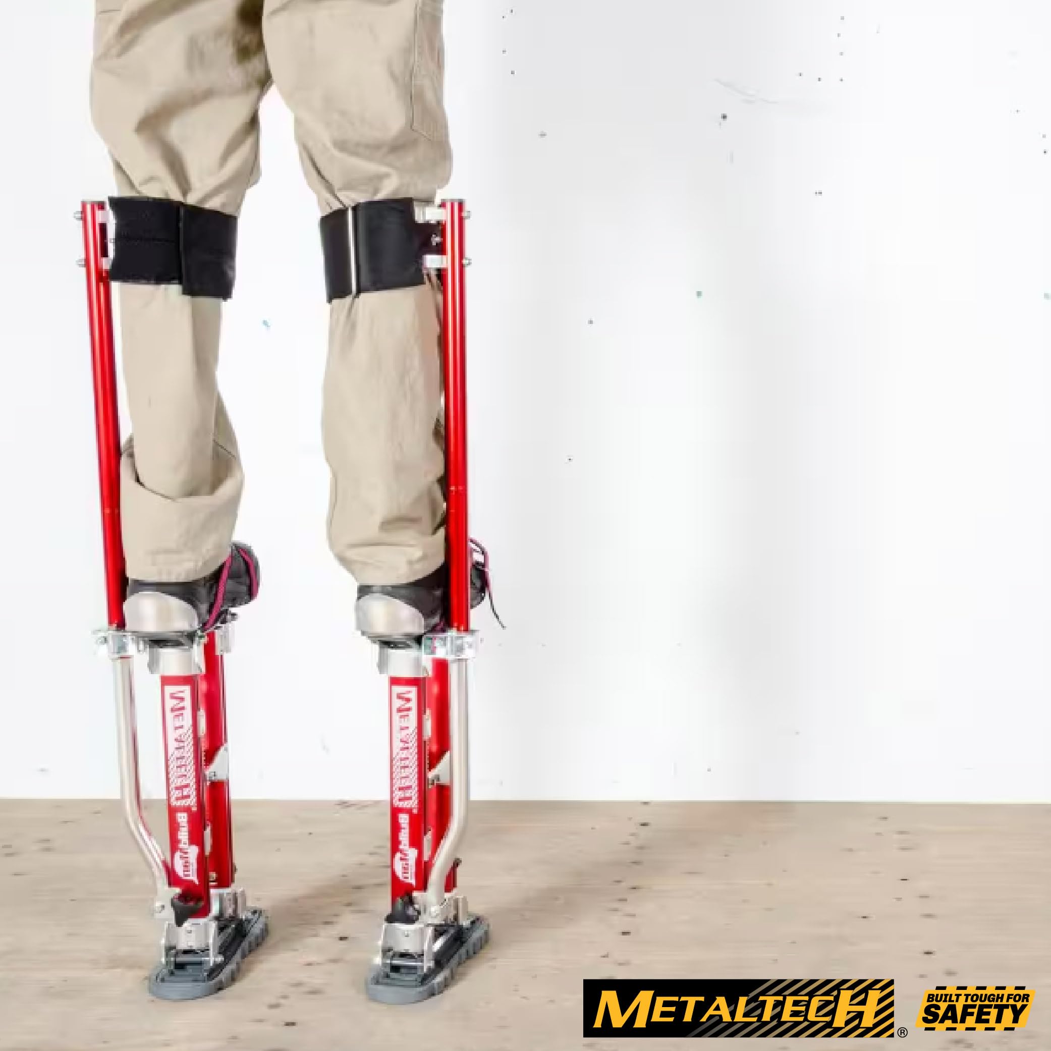 Metaltech I-BMDS2440 Trampoli Regolabili da 61 a 101,6 cm (1 Paio), Rosso, 24-40 Po