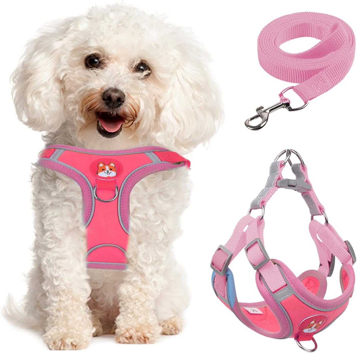 Dog Harness for Small Dogs, Adjustable No Pull Harness for