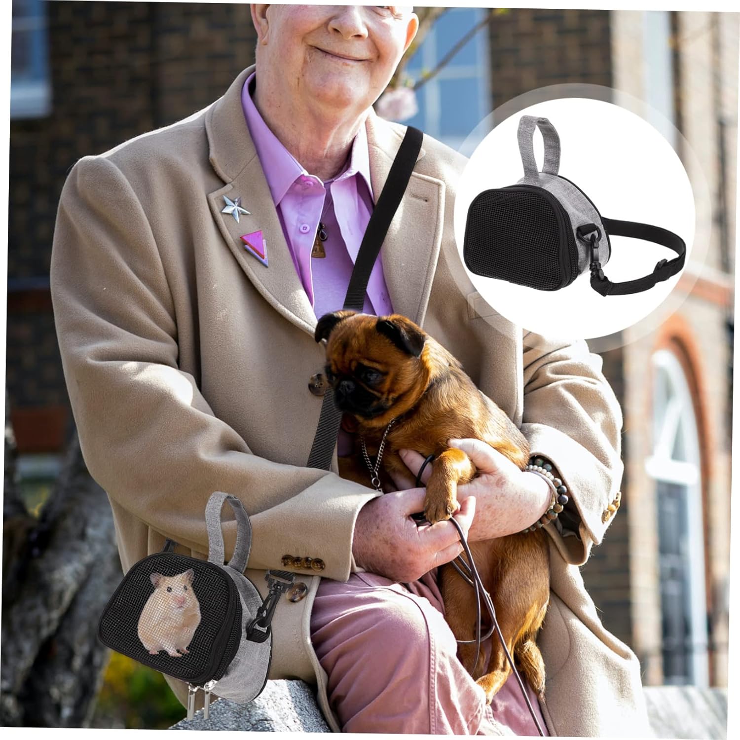 BESPORTBLE 4pcs Guinea Pig Carrier Bag Zipper Easy to Clean Suitable for Hamsters Rats and Other Small Pets for Outdoor Trips