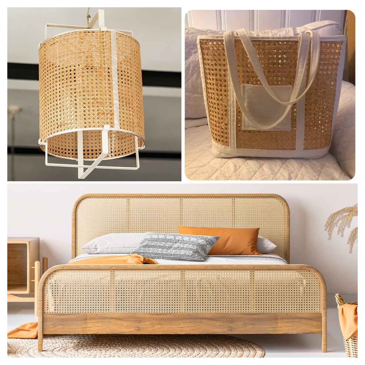 Wiener Geflecht Meterware, 100 x 200cm Große Größe Natürliches Rattan meterware, Stuhl Wiener Geflecht, Rattan Geflecht Natur meterware, Rattan Gurtband,Wiener geflecht Schrank, Möbel, Kommode,Sessel