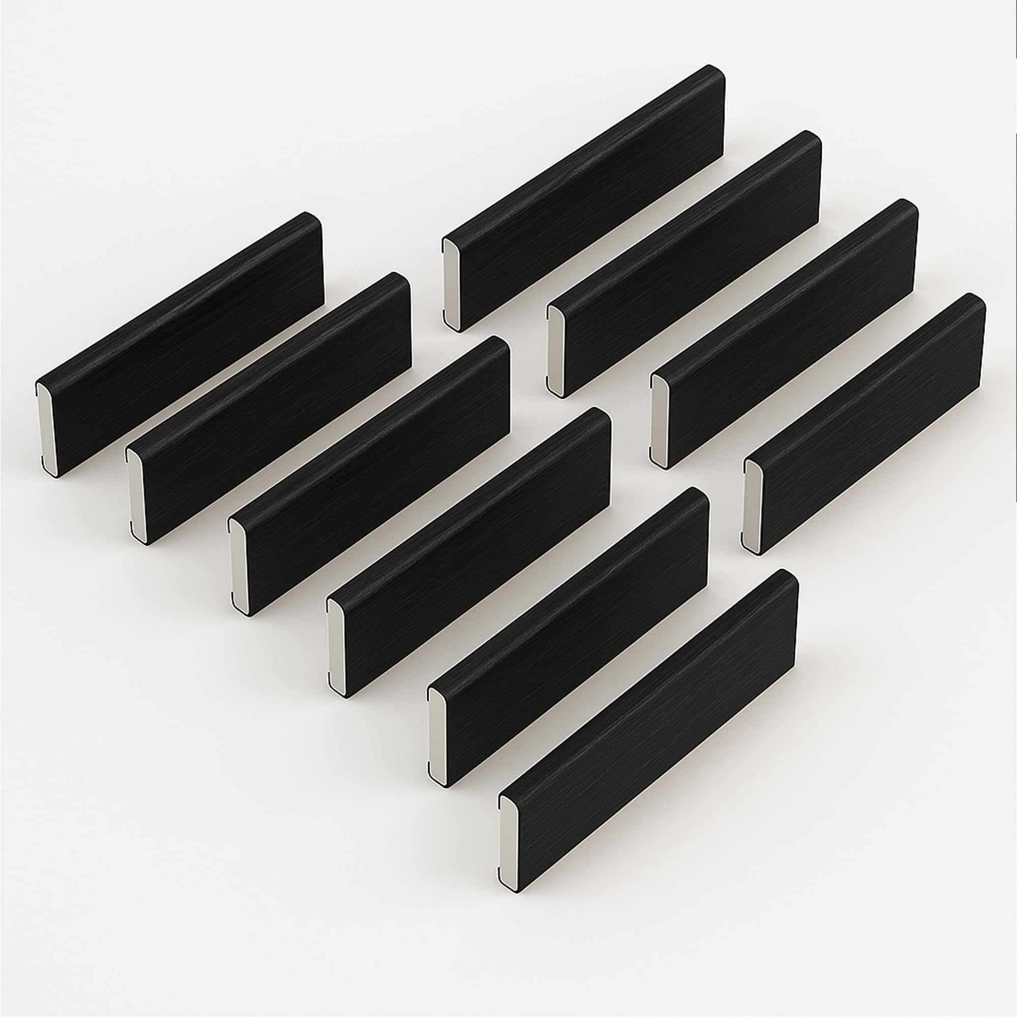 Windows4you UPVC Finishing Trim - Plastic Window Trim & UPVC Trim for Windows and Doors - Black Ash Rigid UPVC - 10 Pack - 1m Length (30mm x 1m (10 Pack))