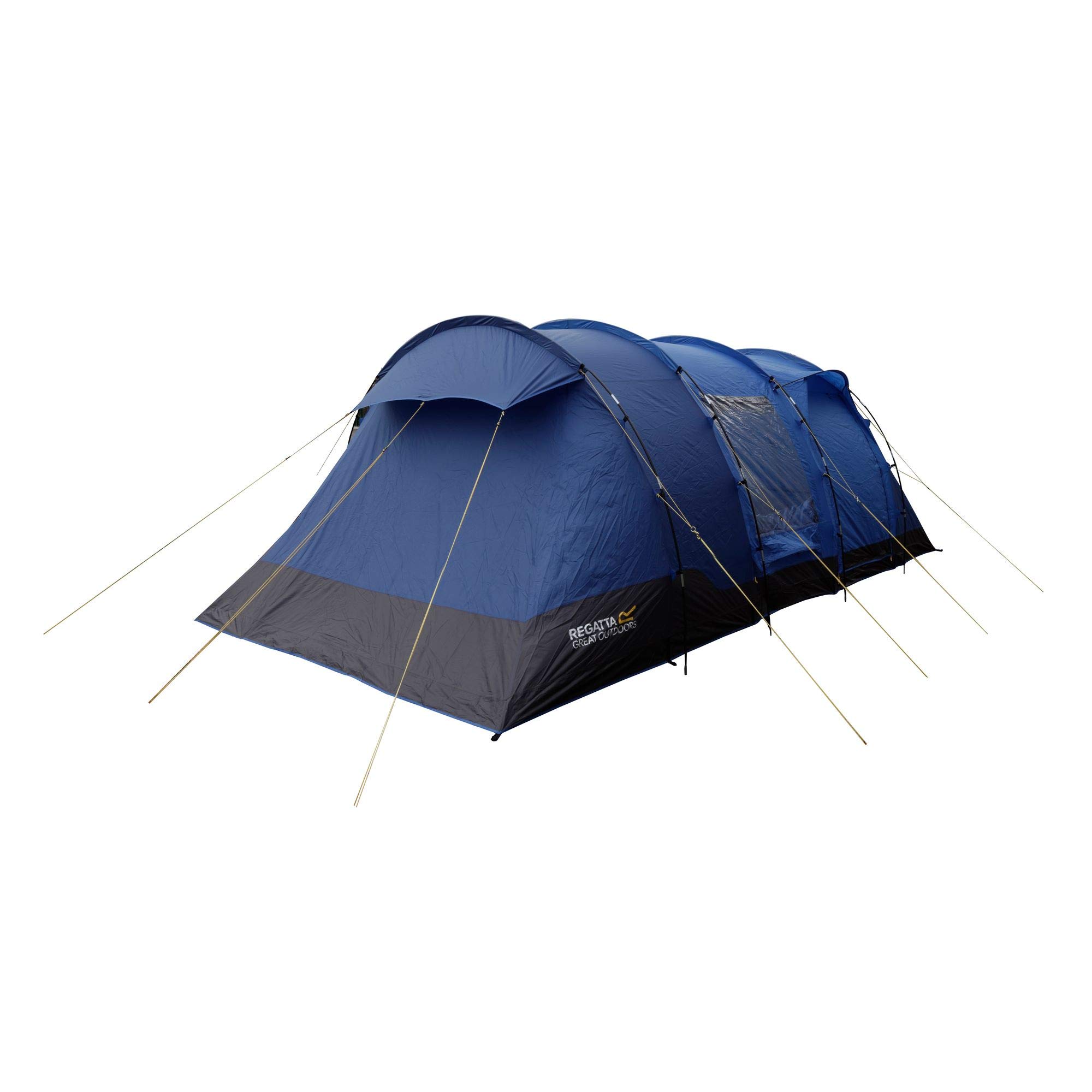 Regatta Karuna a-vis Family Camping Tunnel Tent, Nautical Blue/Laser Blue, 6 Person