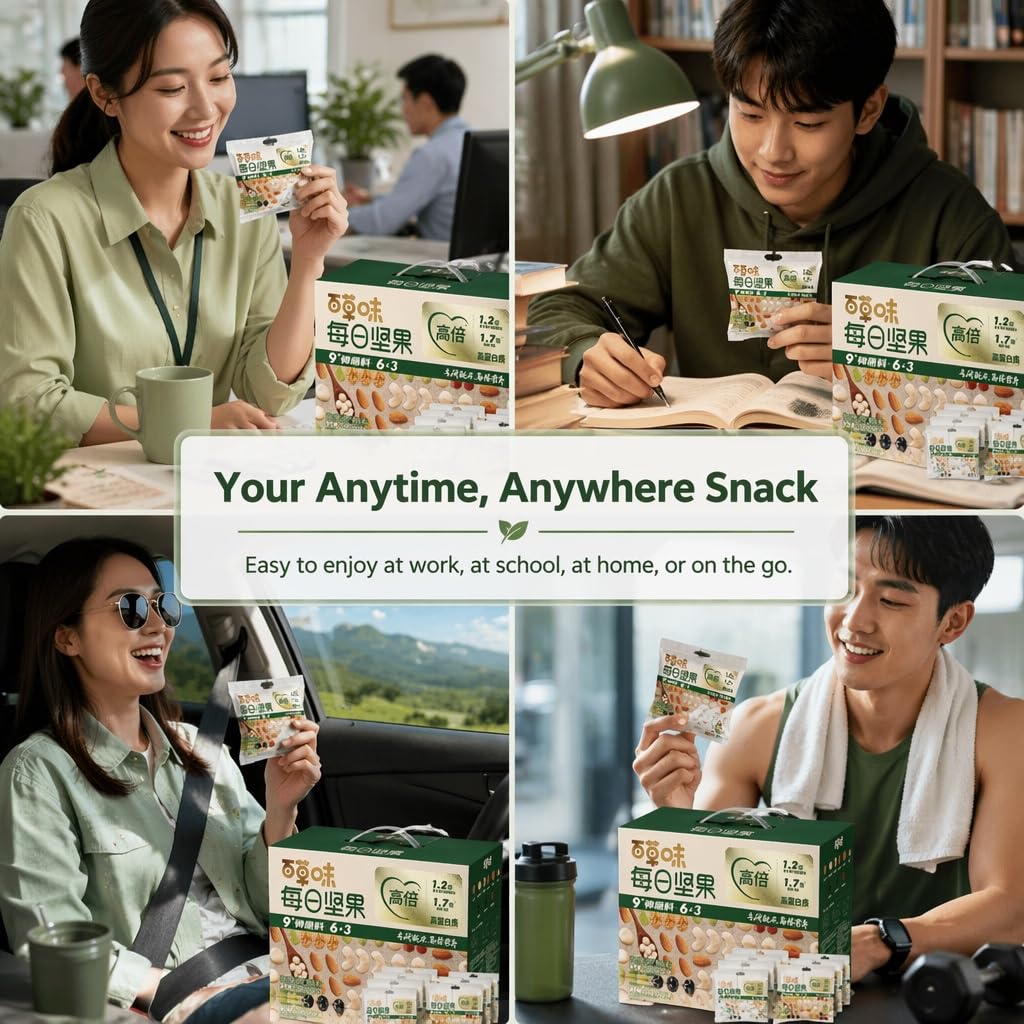 Snack Diario Puro De Frutos Secos Y, 750 G (30 Paquetes) | 6 Nueces + 3 Frutas | Bocadillos Saludables For Llevar, Paquetes Control Porciones