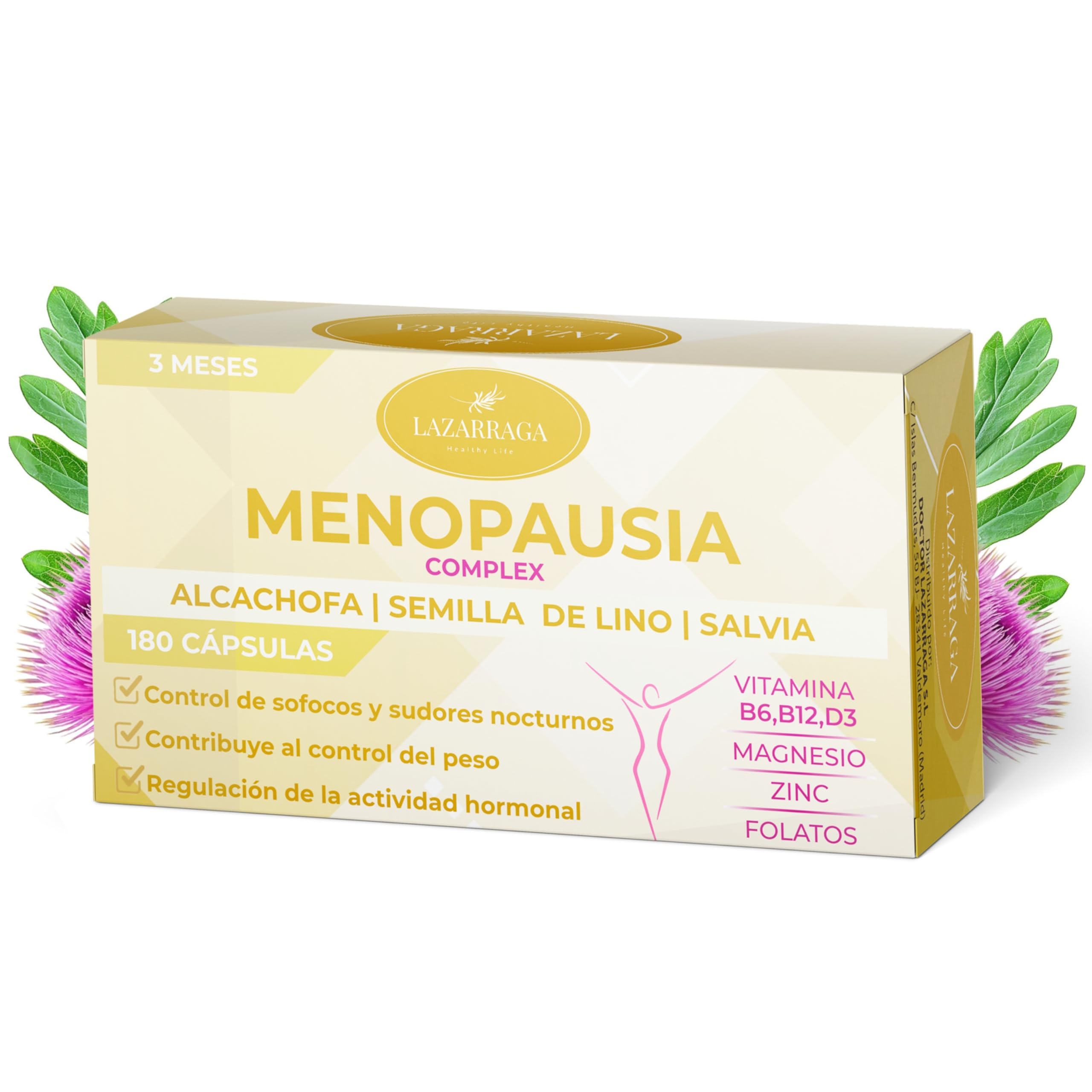 MENOPAUSIA COMPLEX 9 EN 1 con Vitaminas B6, B12 y D3 | Control de Sofocos | Aliv