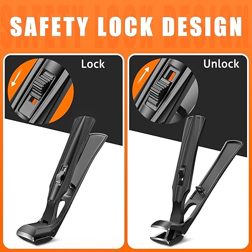 Miniatura 5 de Cortaúñas gruesas para adultos mayores, cortaúñas con cabeza angulada y dedos grandes para hombres con apertura ancha de mandíbula, cortador de uñas