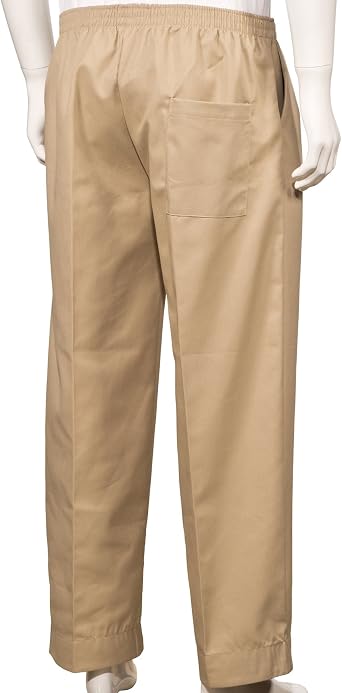Full Elastic Waist Pants with Mock Fly 