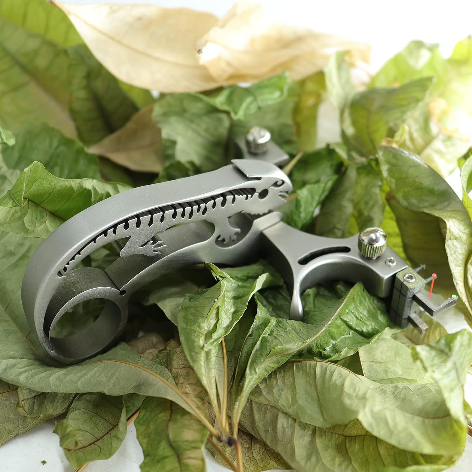 Metal Slingshot for Shooting Professional Hunting Slingshots Set for Adults Powerful Outdoor Sports Catapult with 3 Rubber Bands, 50 Ammo Balls