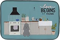 Vista 510 de Caroline's Treasures CK7824DDM - Tapete absorbente para secado de platos con diseño de bulldog inglés, rojo y blanco, para encimera de cocina, 14 x