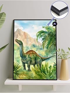 Postermanya (pster1420) Dinazor Doğası Hayvan Çerçeveli Tablo - Çerçeveli Poster 21 x 30