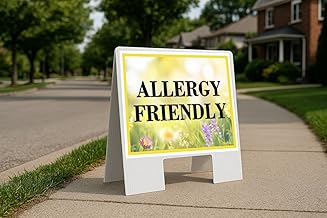 Allergy Friendly Spring Flowers Yellow Field A-Frame Double Sided 23x23 in. sign