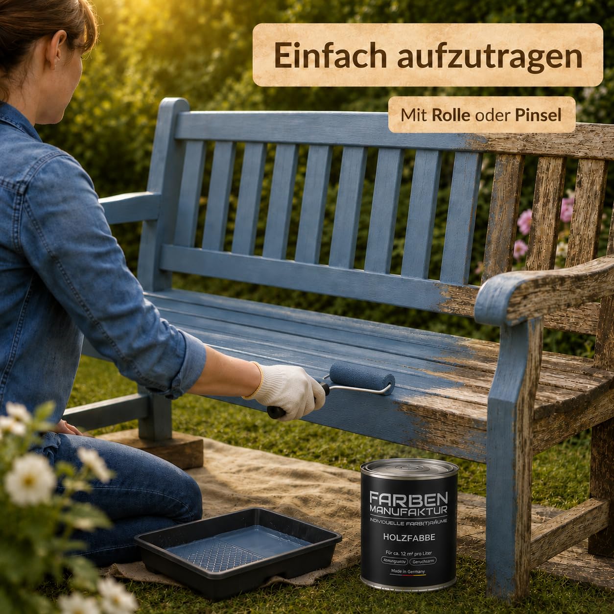 Kopie: Farben Manufaktur Holzfarbe Wetterschutzfarbe Holzlack Holzschutzlack Holzdecklack RAL 2/5L, Farbe: ca. RAL 7021 Schwarzgrau, Größe: 5L