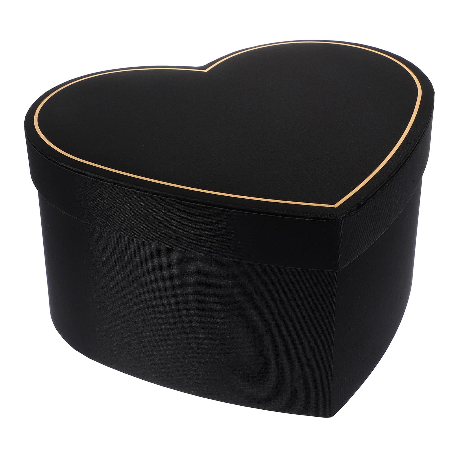 Hohopeti Herzförmige Geschenkbox aus Schwarzem mit Deckel Stabile Aufbewahrungsbox für Süßigkeiten Schmuck Kosmetik Dekorative Verpackung für Valentinstag und Besondere Anlässe