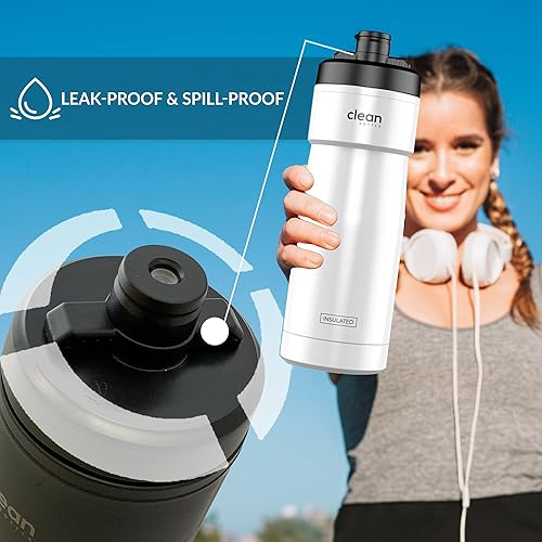 Vista 9 de Botellas de agua para bicicleta, botella de agua aislada para bicicleta, boquilla fácil de limpiar, fácil de apretar, botella de agua para ciclismo