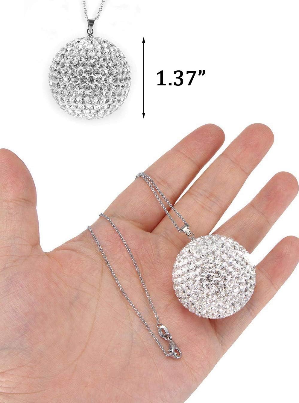 Rear View Mirror Accessories Bling Crystal Ball Car Accessories for Women Interior Rearview Mirror Charms Purple Car Accessories - Image 5