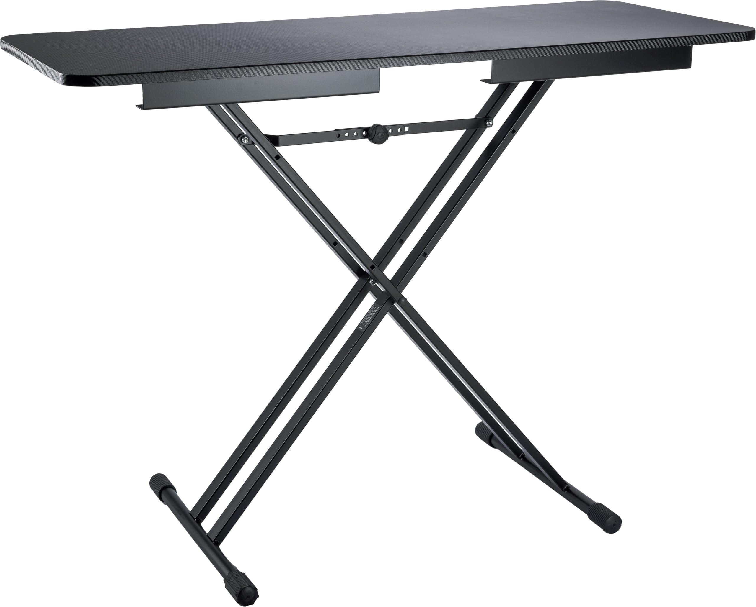 K&M 18900 Soporte de teclado con base; estructura doble en X, plegable y versátil, de acero negro