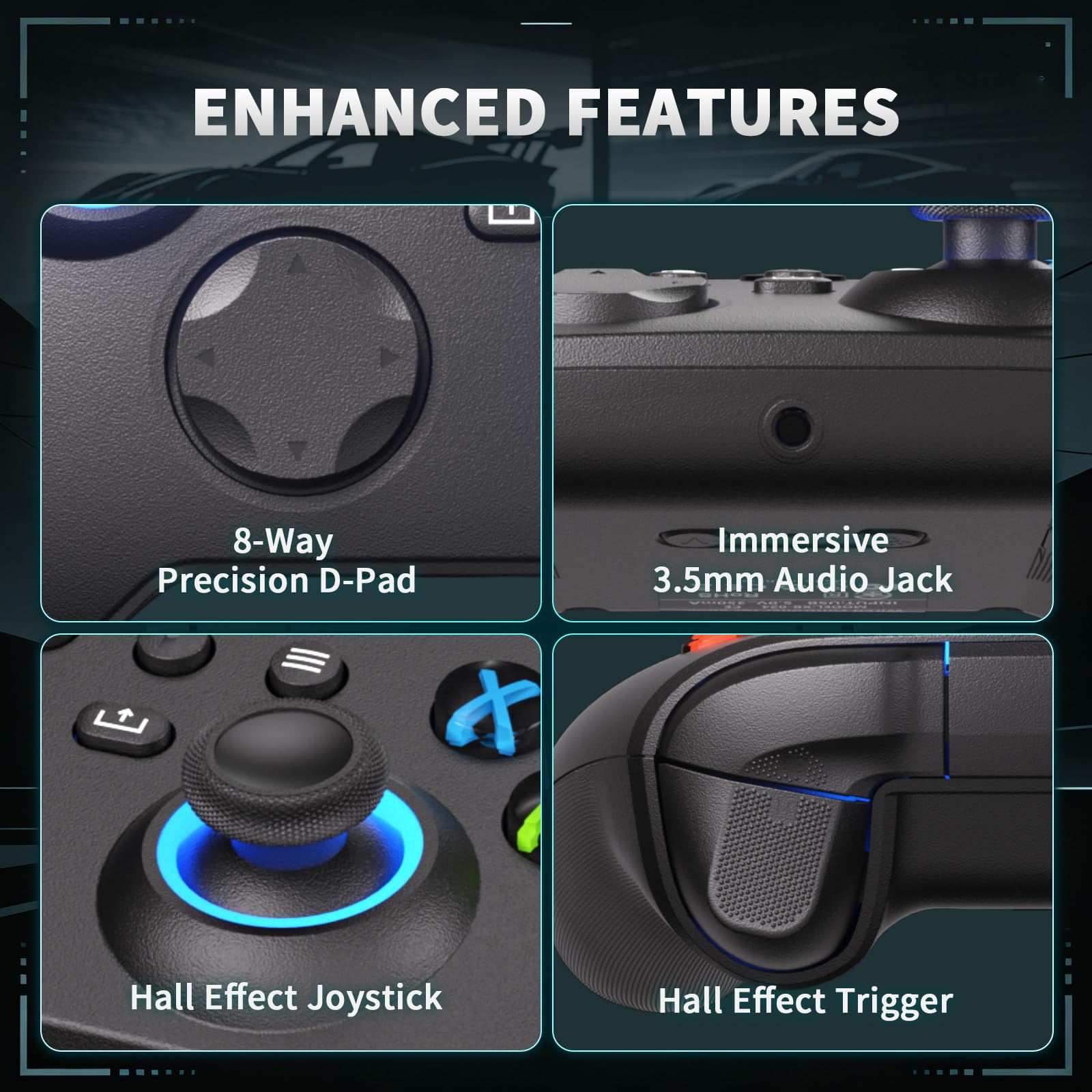 YUYIU Manette filaire pour Xbox One, Xbox Series X|S, PC, Steam, iOS