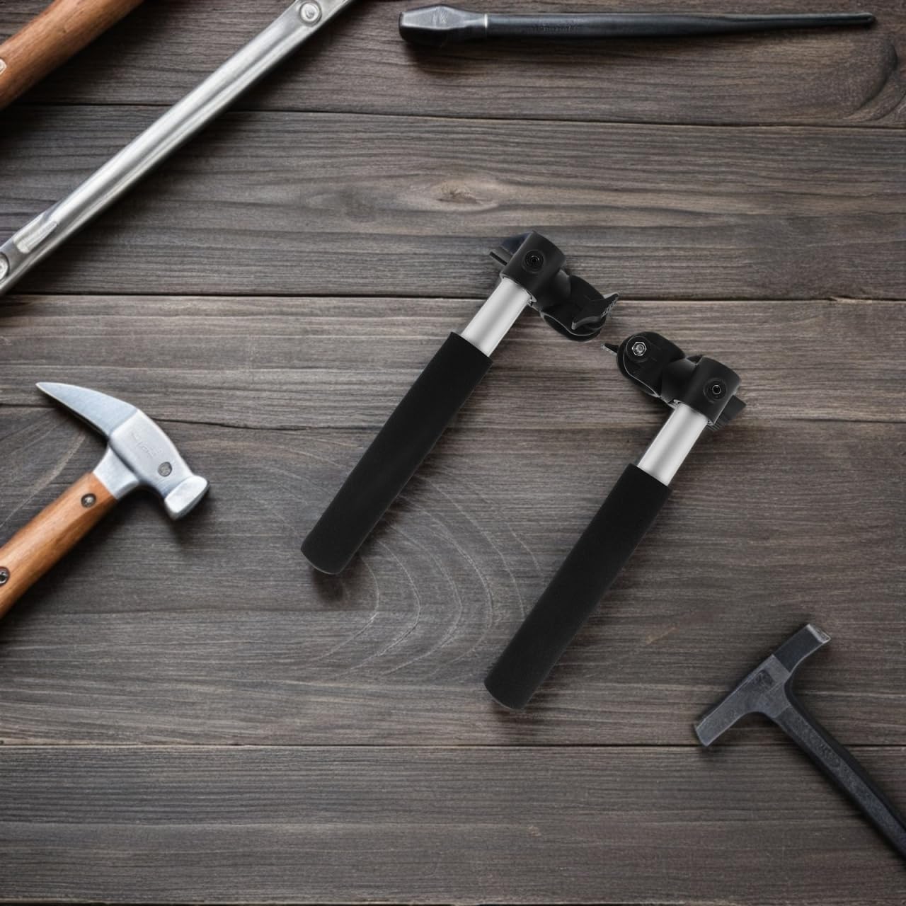 Healvian Rollstuhl Griffverlängerungen aus Edelstahl mit Rutschfestem Griff 27,5cm Schiebegriff Zubehör für Senioren Rollstuhl Elektrorollstuhl und Pflegehilfe