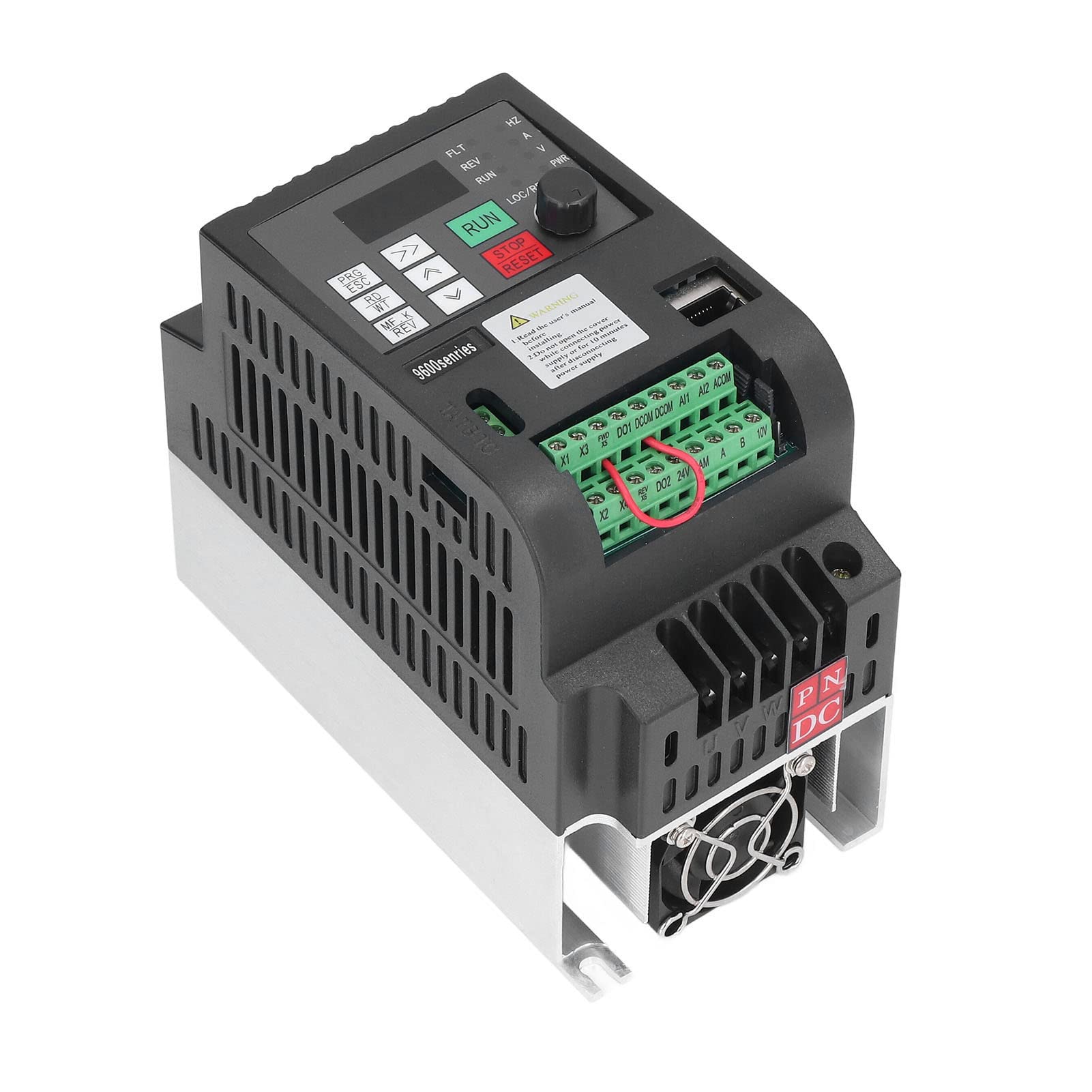 YWBL-WH Variador de Frecuencia Variable VFD TrifáSico 2.2KW Inversor de Control de Velocidad del Motor Solar DC 400V a 700V Entrada AC 3PH 0-380V 0-650Hz Salida