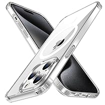 tigratigro Cover Magnetica per iPhone 15 Pro Max, Compatibile con MagSafe Ricarica Wireless, Anti Ingiallimento, Antiurto di Grado Militare, Custodia magnetica, Retro Antigraffio Trasparente