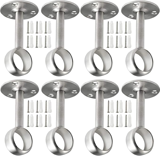 Creatyi Heavy Duty Closet Rod Brackets Closet Shower
