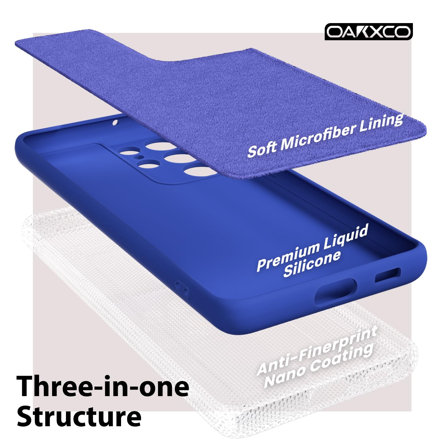 oakxco for Samsung Galaxy S24 Ultra Phone Case Liquid Silicone, Thin Slim Soft Rubber Gel TPU Plain Simple Cover for Women Girl Cute, Matte Solid Color, Brown Khaki Nude — view 703