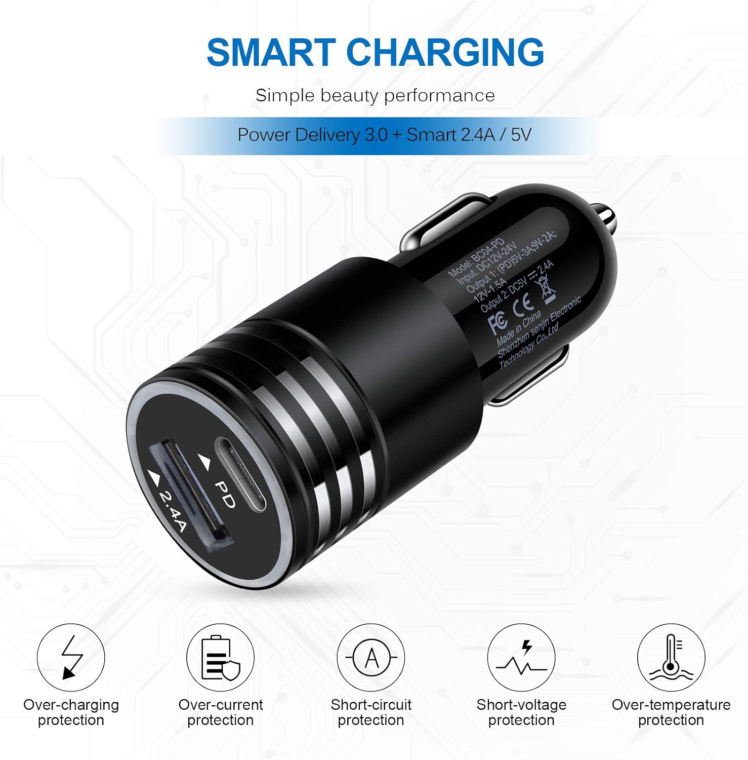 Fast Charging USB C Car Charger for iPhone 13 12 11 Pro Max SE XR XS X 8 Samsung Galaxy S22 S21 S20 FE Note 20 A12 A32 A21 A10E A51 Google Pixel 6/5/4a/4/3a 3 XL,2Pack 30W PD +2.4A Type C Car Adapter : Cell Phones & Accessories