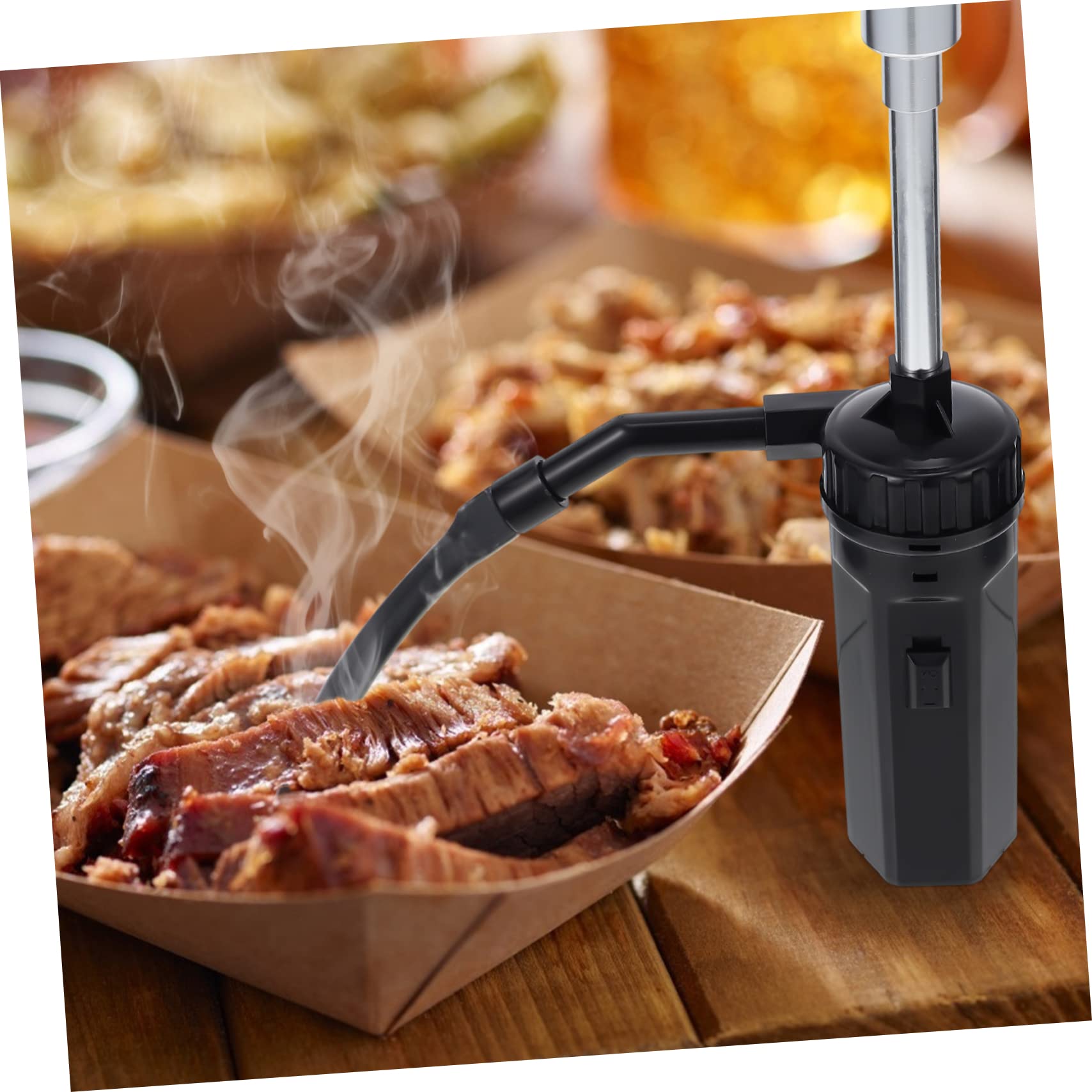 UPKOCH Affumicatore Tubo e Riutilizzabile, Portatile Leggero, Allungabile in Plastica, e Acciaio Inox per Alimenti, per Cucina e Ristorante
