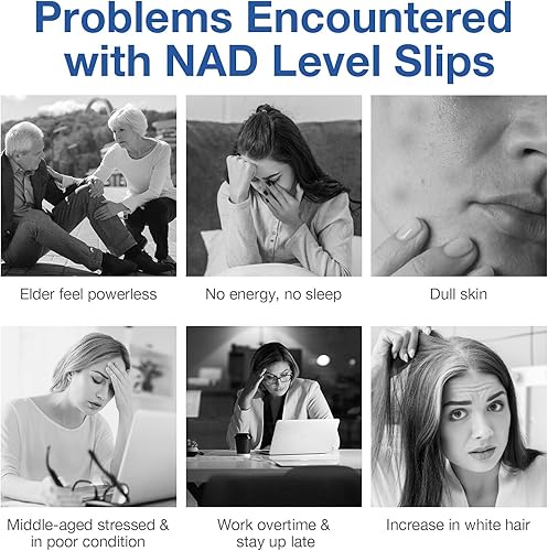 Miniatura 2 de Suplemento NAD - NAD nicotinamida ribósido resveratrol 1000 mg para hombres mujeres, NAD liposomal Plus para energía antienvejecimiento, suplemento