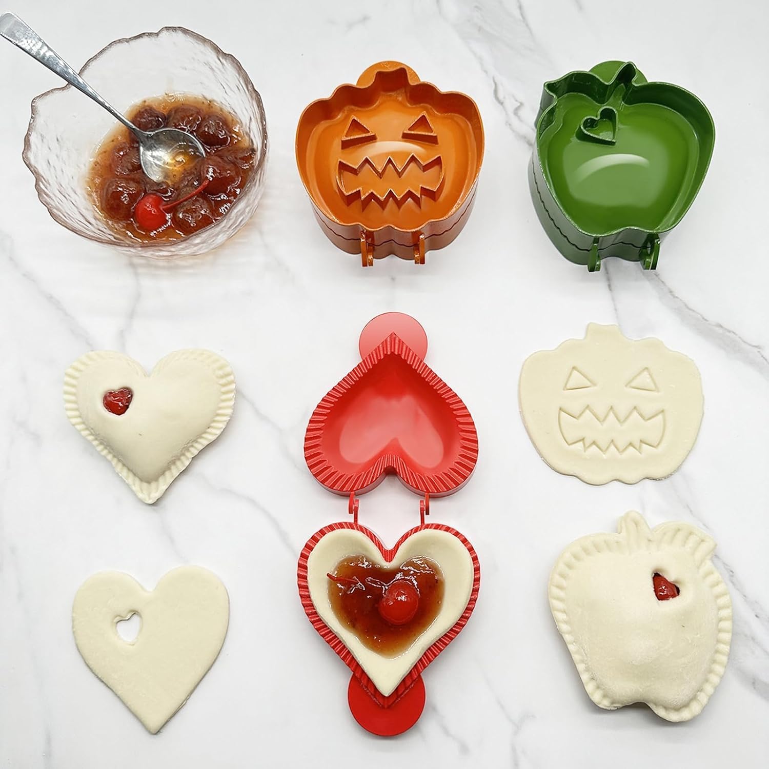 Mini-Kuchenform, Teigpresse, Taschen-Kuchenformen, Party, Hand-Kürbis-Ausstechformen, Mini-Taschen-Kuchenformer für Festivals und Partys