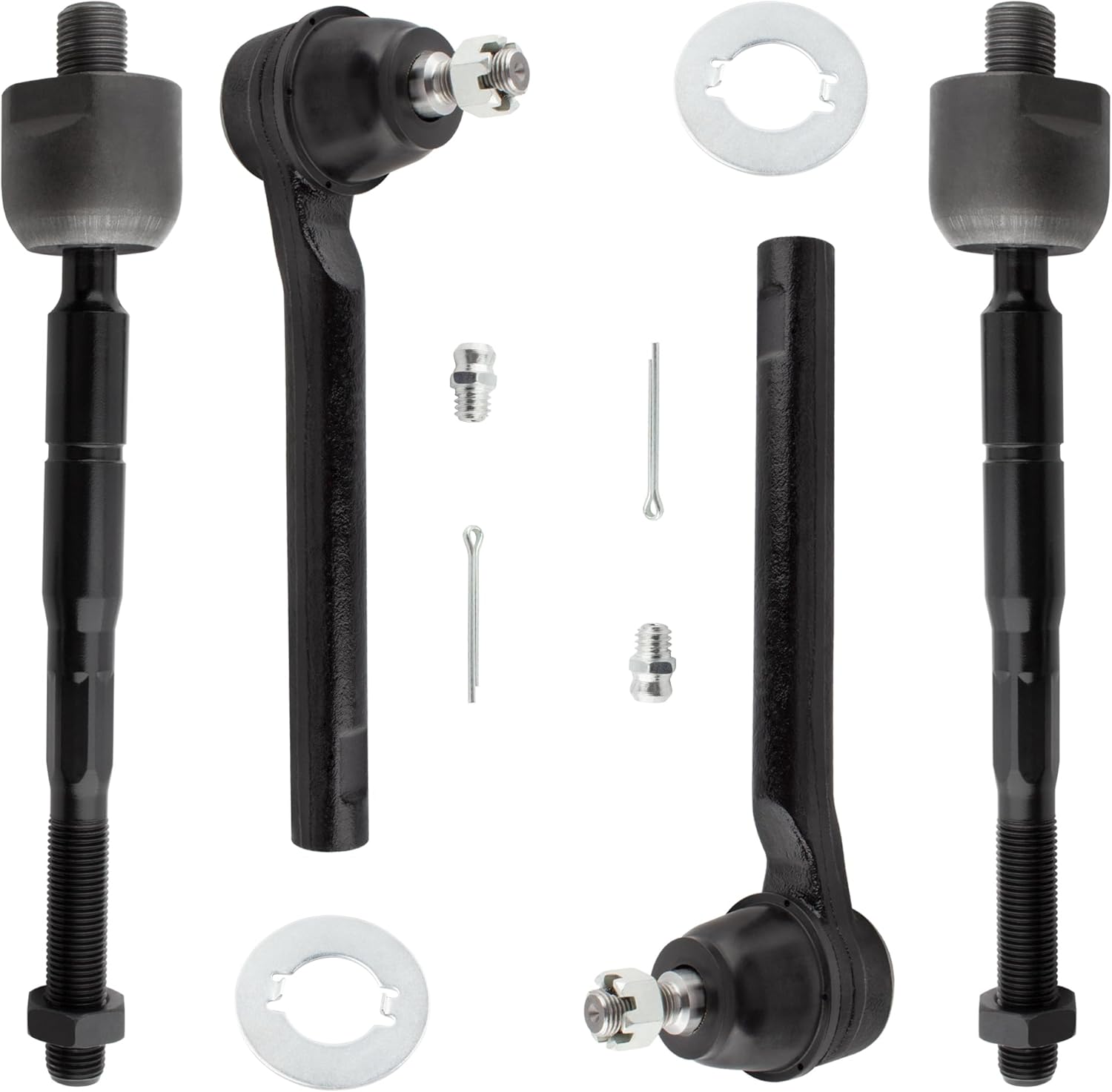 YMAUGP 4PC Front Inner and Outer Tie Rod Ends Set EV800226