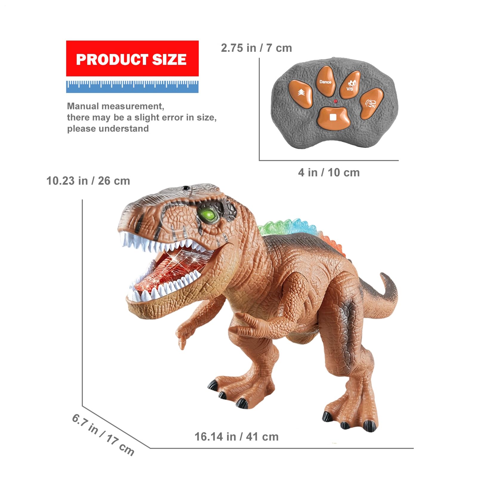 Giocattoli Dinosauro RC Educativo Elettronico Camminante