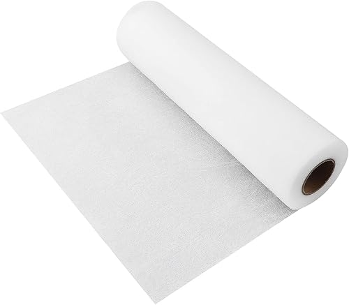 Tela de interfaz fusible, interfaz no tejida de doble cara, ligera, para coser copoliamida blanca, suministros de manualidades, color blanco, 11.8