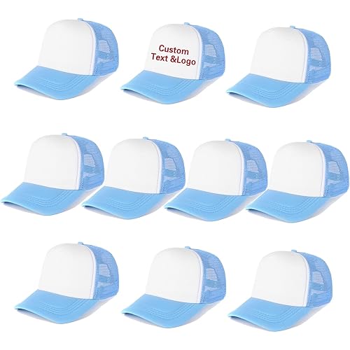 Ultrafun 10 Pack Trucker Hat Mesh Sublimation Blank Hats Adjustable Baseball Caps Hats for Men Women