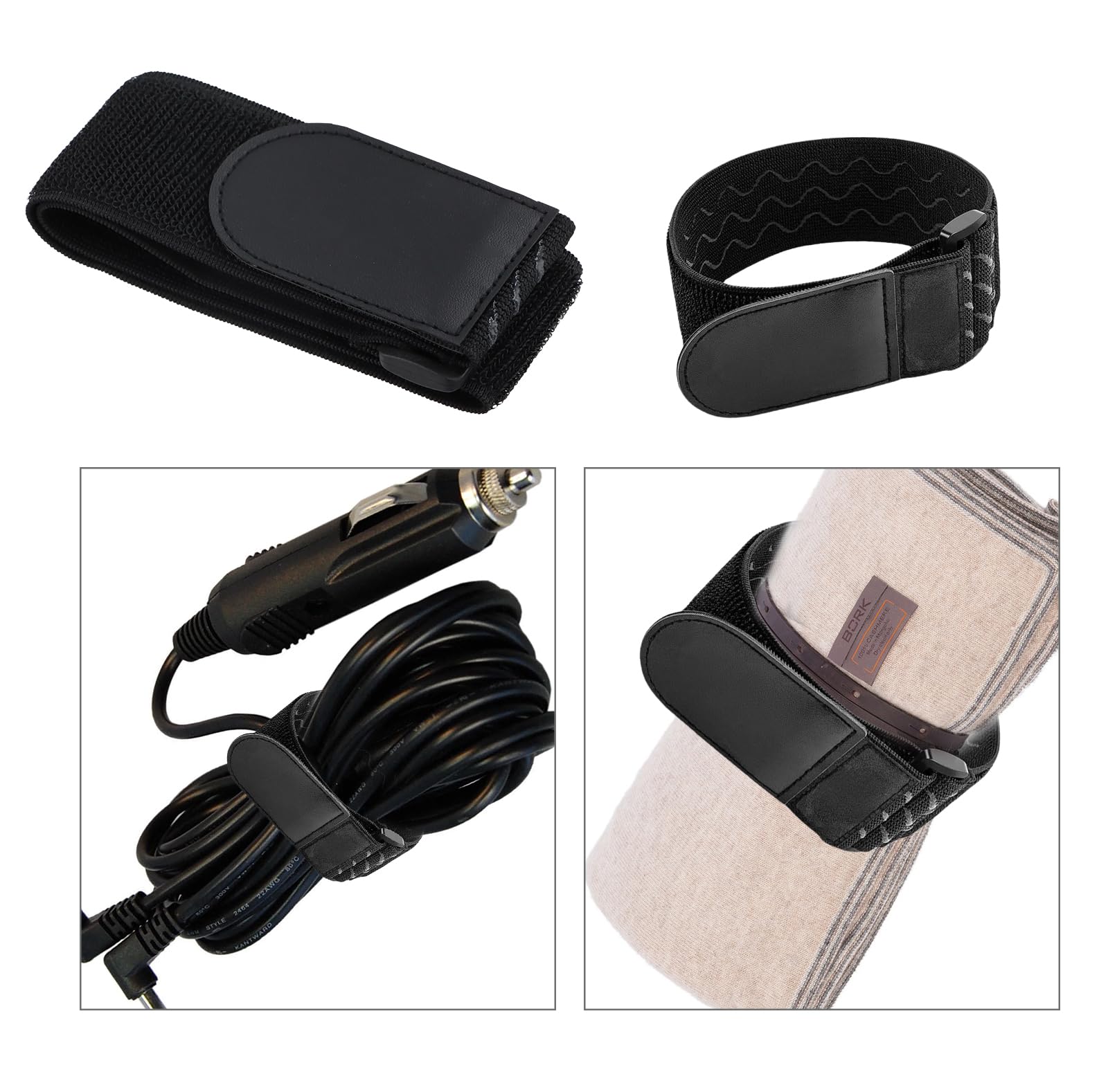 Bande Velcro Auto Agrippante Hilewa Sangles De Câble Réglables De 5 M Avec 25 Boucles, Attaches De Cable Noires Reutilisables Sangle De Fixation A Crochets Et Boucles Pour La Gestion Des Cables