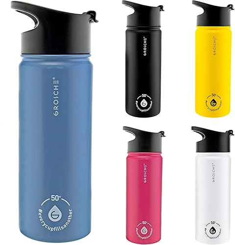 Miniatura 4 de GROSCHE Chicago - Frasco infusor de té de acero inoxidable  Botella de bebidas  Bebidas calientes y frías  Infusor de té de hojas sueltas  Botella