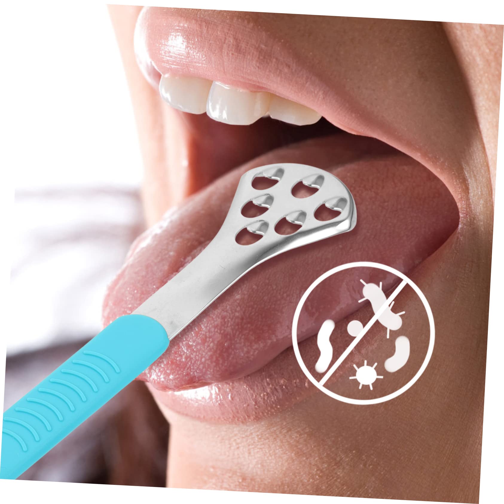 Ipetboom 10pezzi Raschietti Per Lingua Acciaio Inossidabile Con Manico Strumenti Per La Pulizia Della Lingua Per Rimuovere Alito Cattivo e Migliorare La Salute Orale Design Ergonomico Per