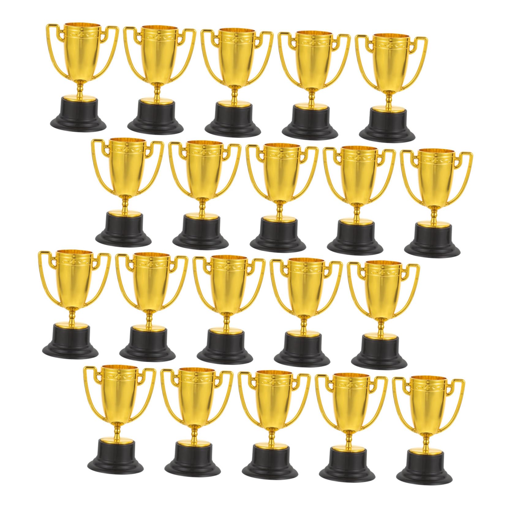 Mini Copas de Dorado de Plástico para Premios Livianos y Portátiles para Fiestas Competencias Deportivas y Recompensas Escolares