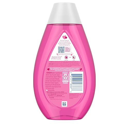Vista 17 de Johnson's Kids - Spray acondicionador para cabello brillante y suave con aceite de argán y proteínas de seda, spray acondicionador sin desgarros